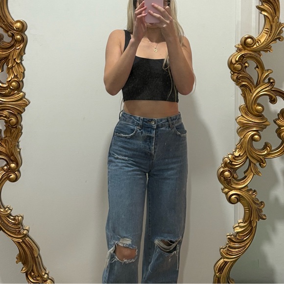 Zara Blue Straight Leg Jeans - Picture 1 of 5